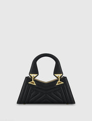 Angular Quilted Napa Leather Handbag
