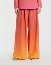 Multicolor Ombre Crepe Wide Leg Trouser Pant - FINAL SALE