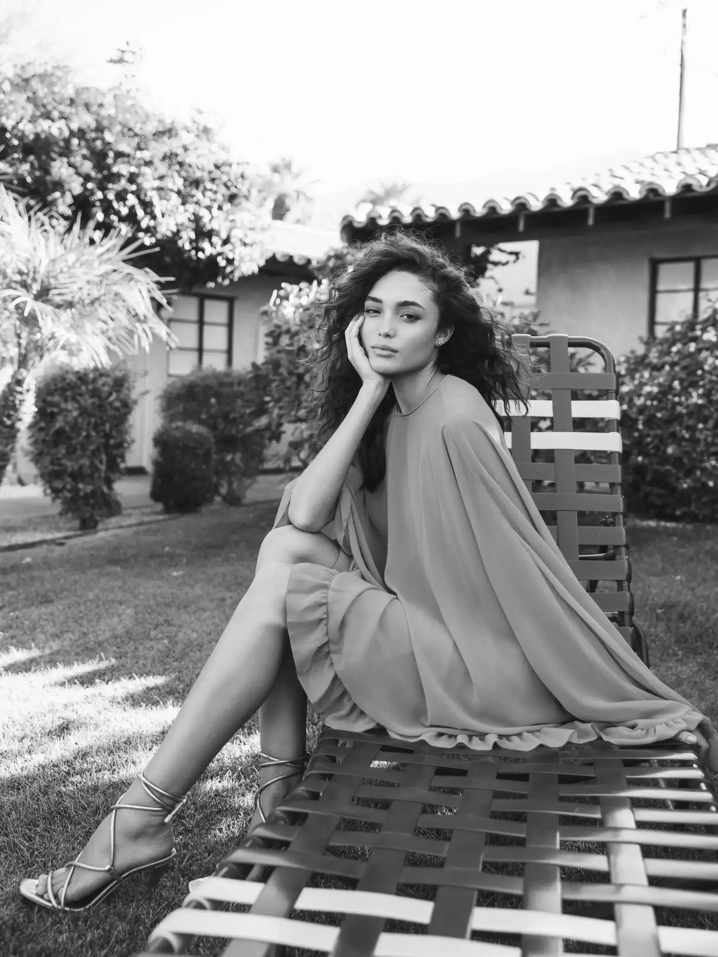 Green High Neck Ruffle Hem Cape Mini Dress