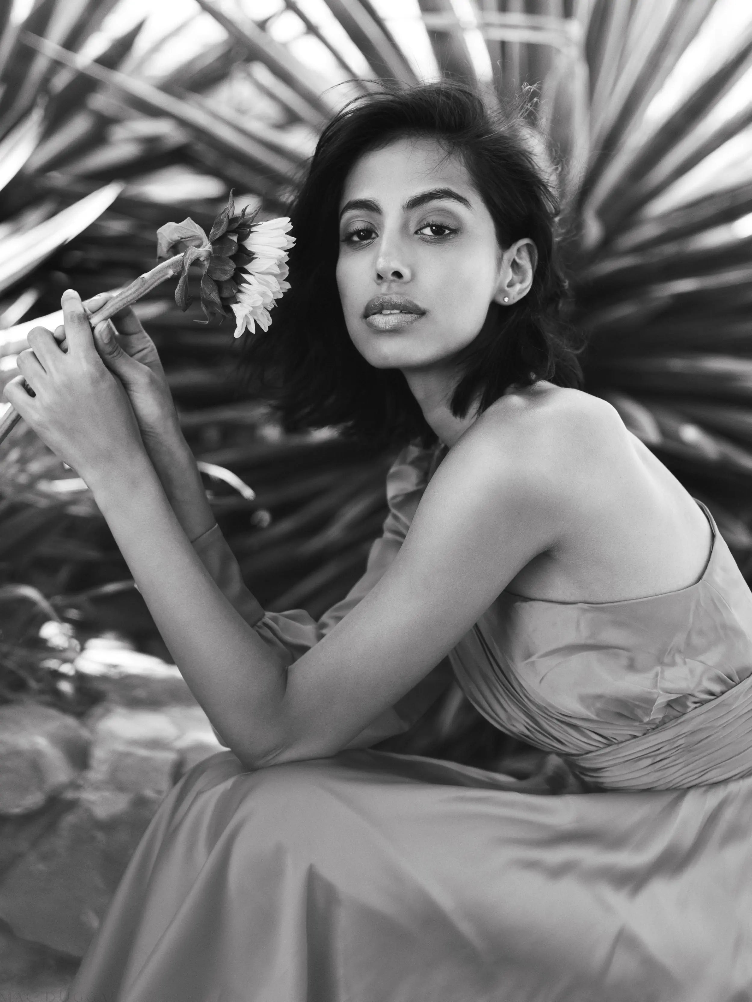 Orange One Shoulder Bishop Sleeve Flowy Gown - FINAL SALE