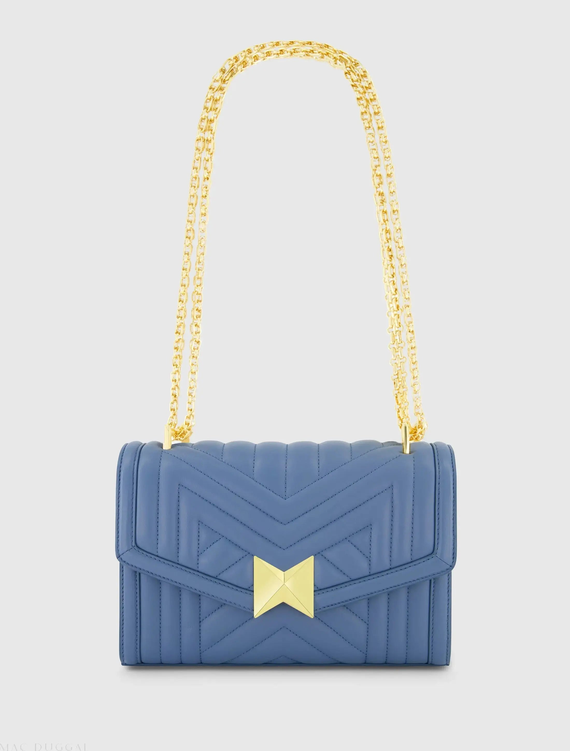 Quilted Napa Leather Handbag With Gold Chain - FINAL SALE