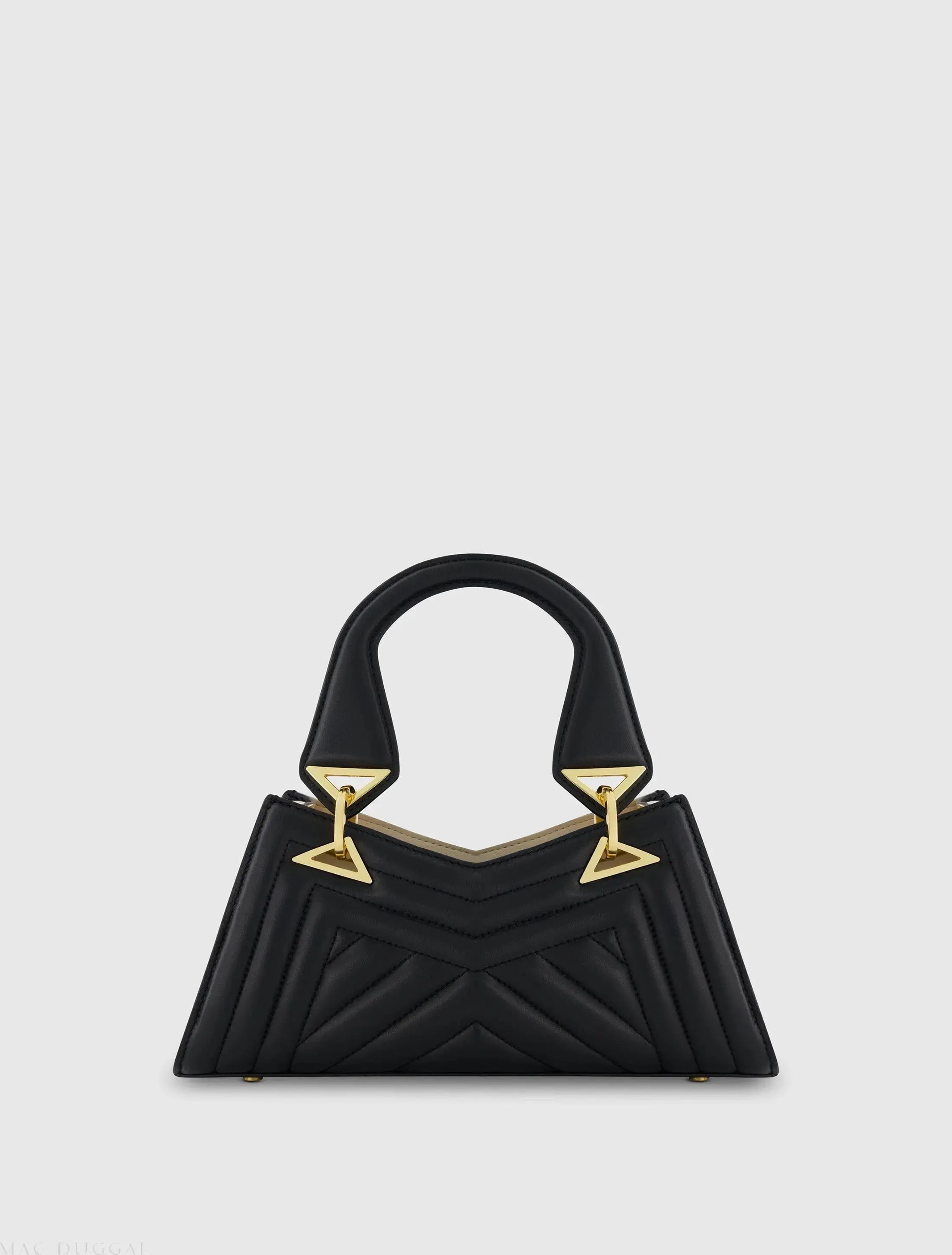 Angular Quilted Napa Leather Handbag