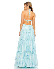 Halter Neck Cut Out Floral Gown | Sample | Sz. 2