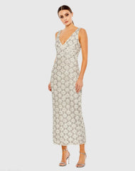 Fully Beaded Sleeveless Column Dress - FINAL SALE