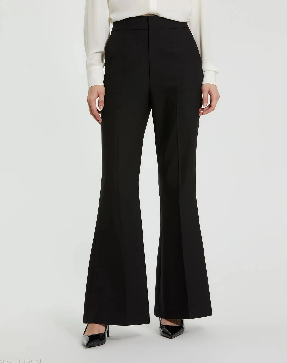 Classic Crepe Flared Leg Trouser Pant
